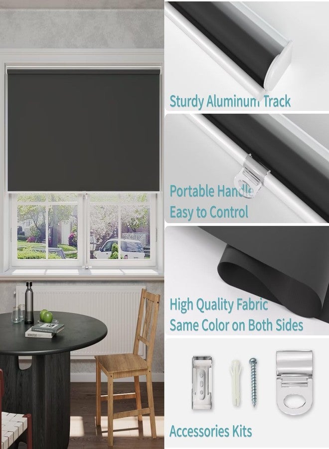 MYshade Blackout Cordless Roller Shades, Room Darkening Free-Stop Roll Up Blinds for Windows, Pull Down Blocking Blind for Home and Office, Easy to Install, 36" X 72", Black - Image 5